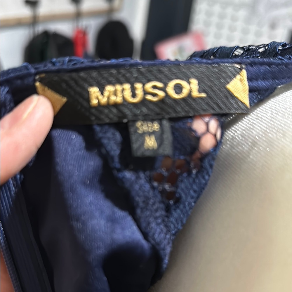 MIUSOL Navy Lace Dress
